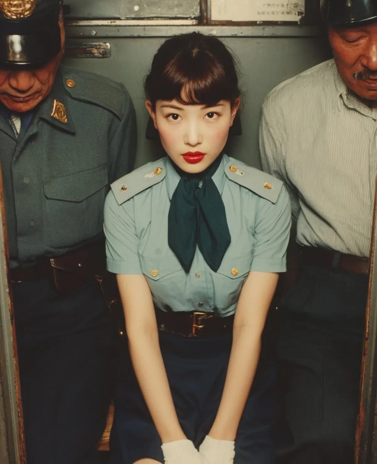 A Young Beautiful Japanese Woman Alongside Porcelain Skin