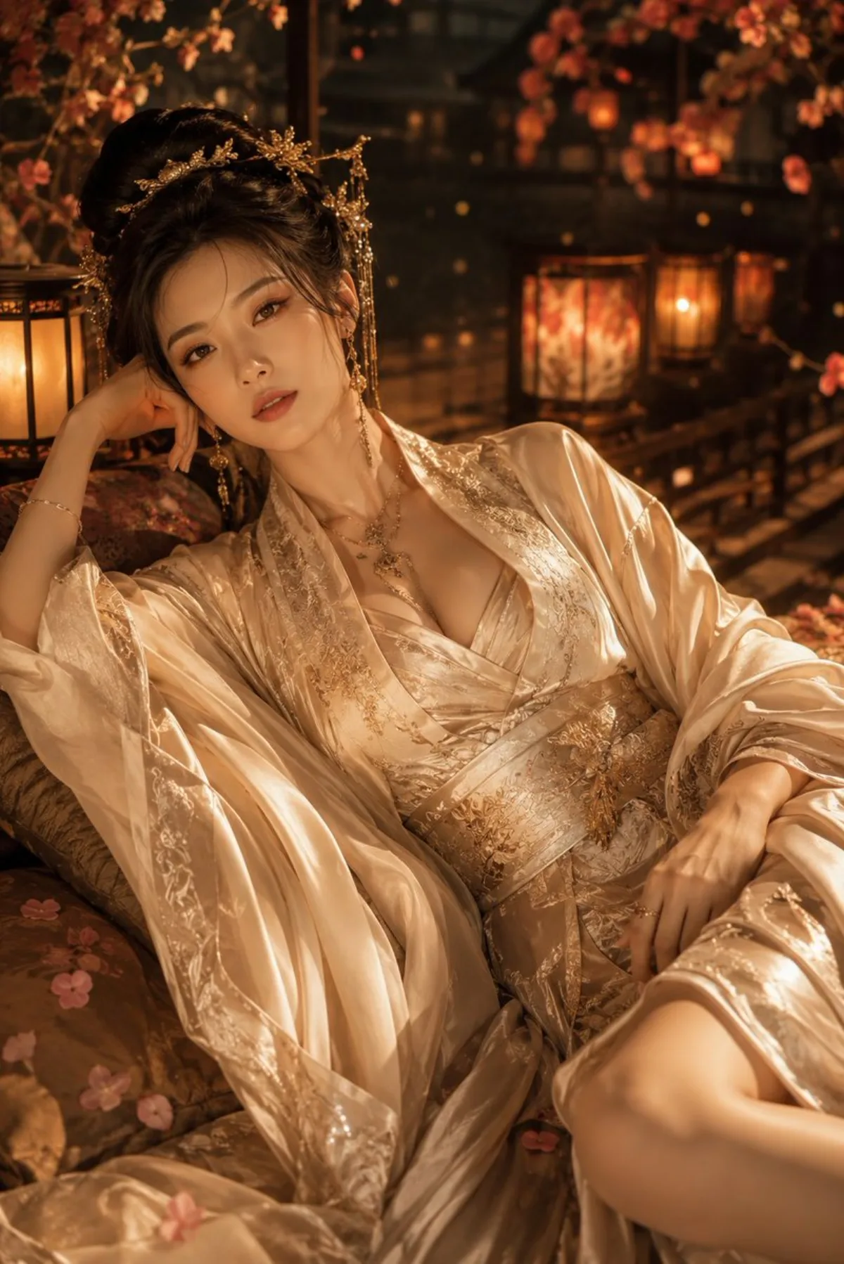 Cinematic Hanfu Fashion Editorial Portrait