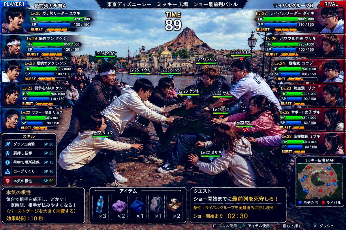 东京迪士尼海洋前排争夺战界面
