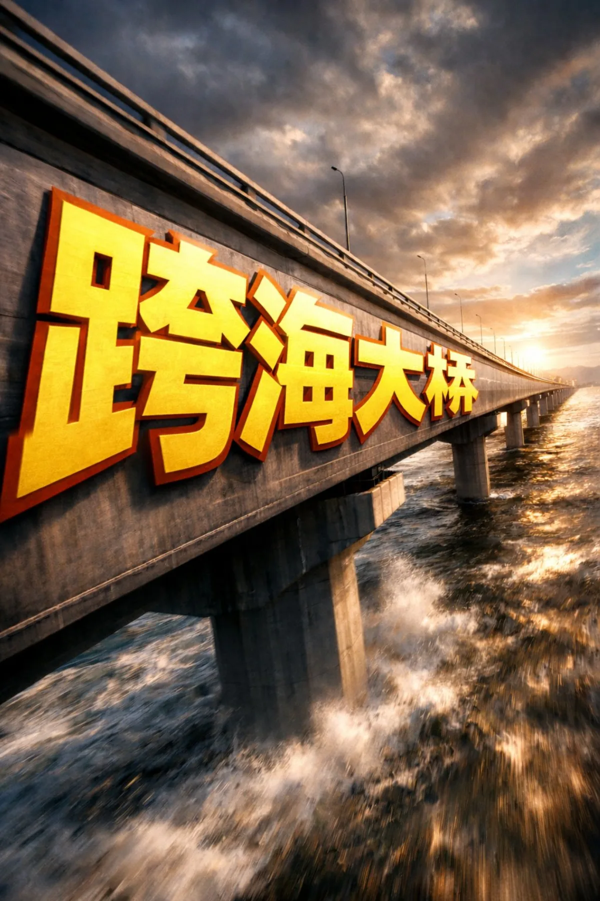 Cinematic Bridge Typography Poster