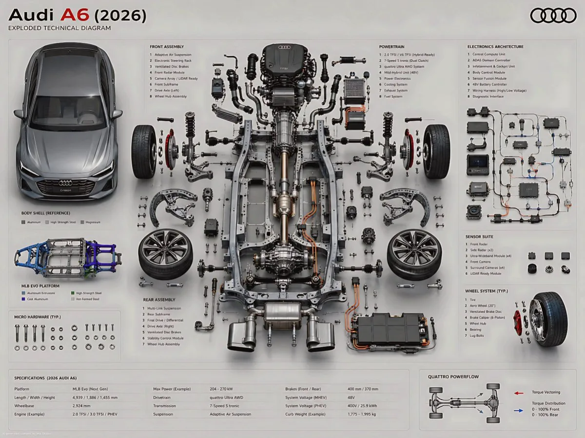 Exploded Technical Diagram Poster