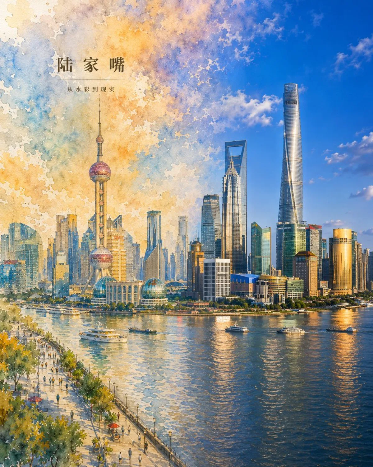 虚实交融城市画报