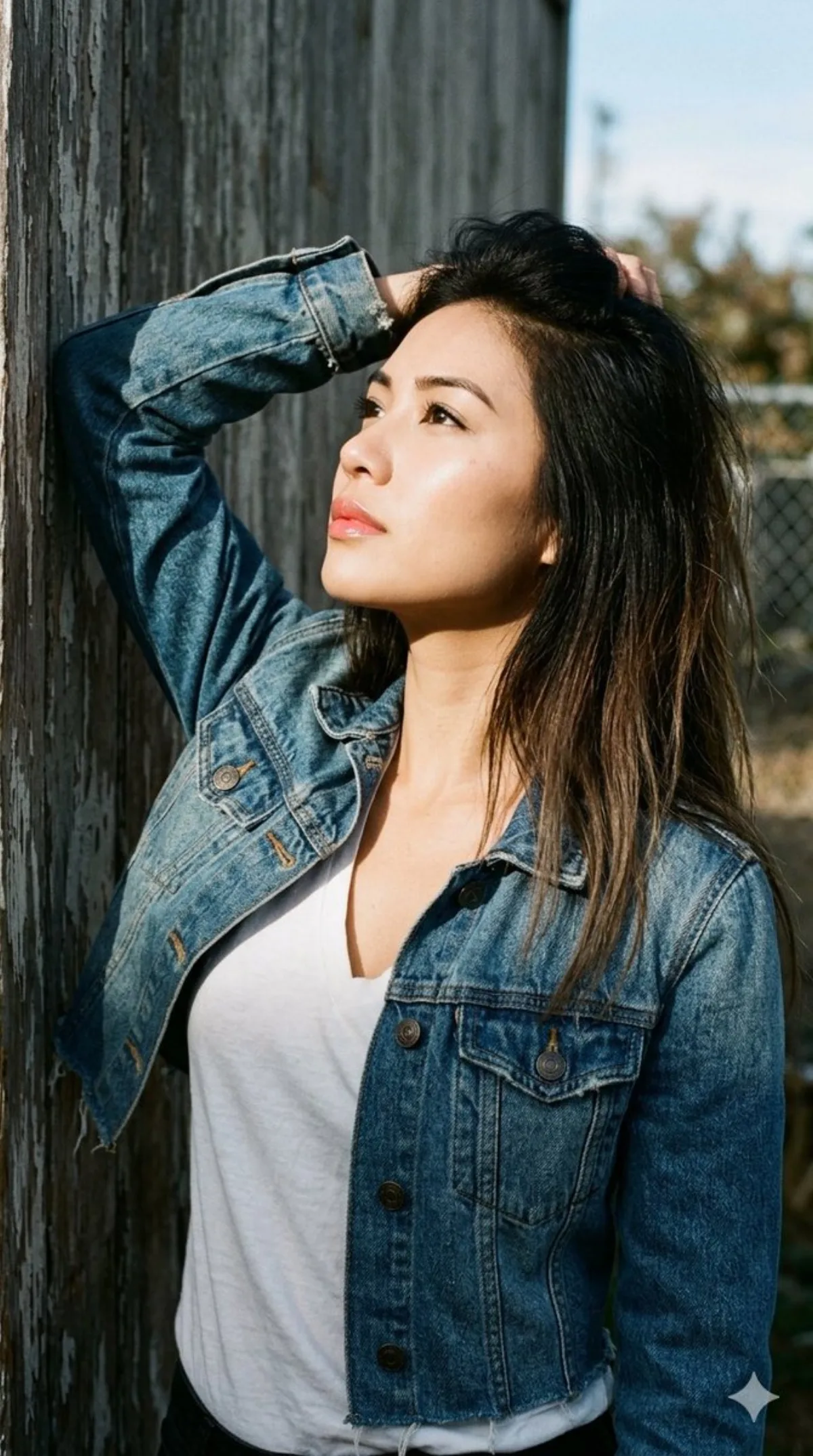 1990s Radiant Woman Portrait, Analog Film Aesthetic: A Curated Take