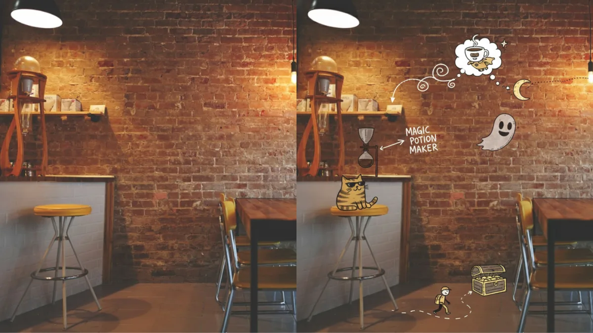 Create using the Doodles on Photos method. Add suitable and interesting elements