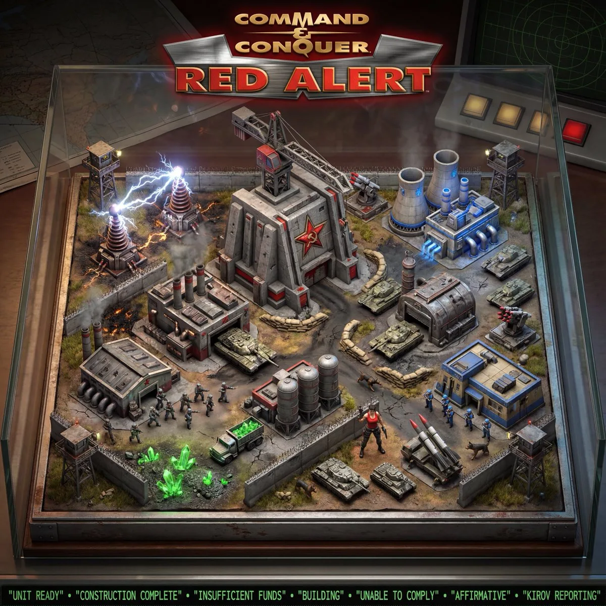 Red Alert Retro Miniature Model