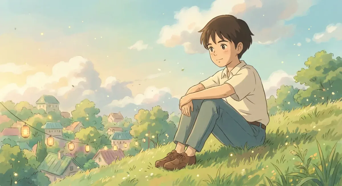 Refined Studio Ghibli Style Portrait from Reference Image