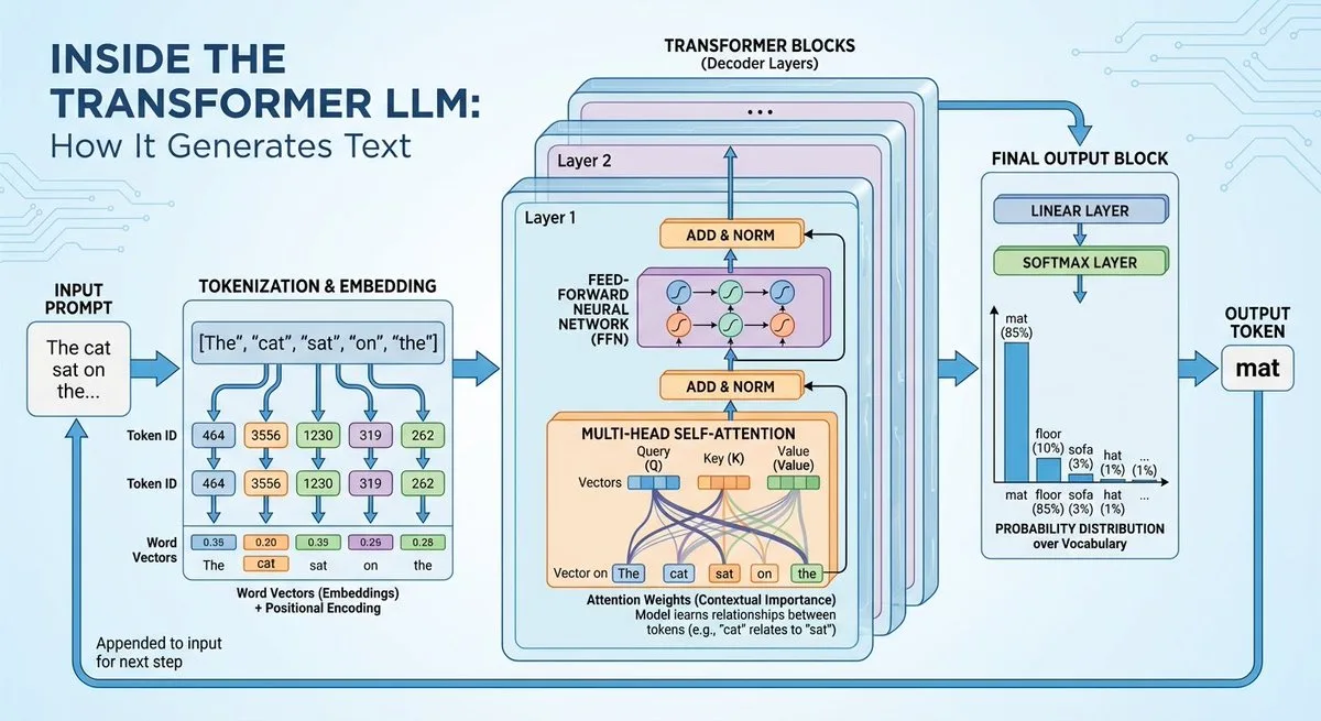 Transformer LLM infographic prompt