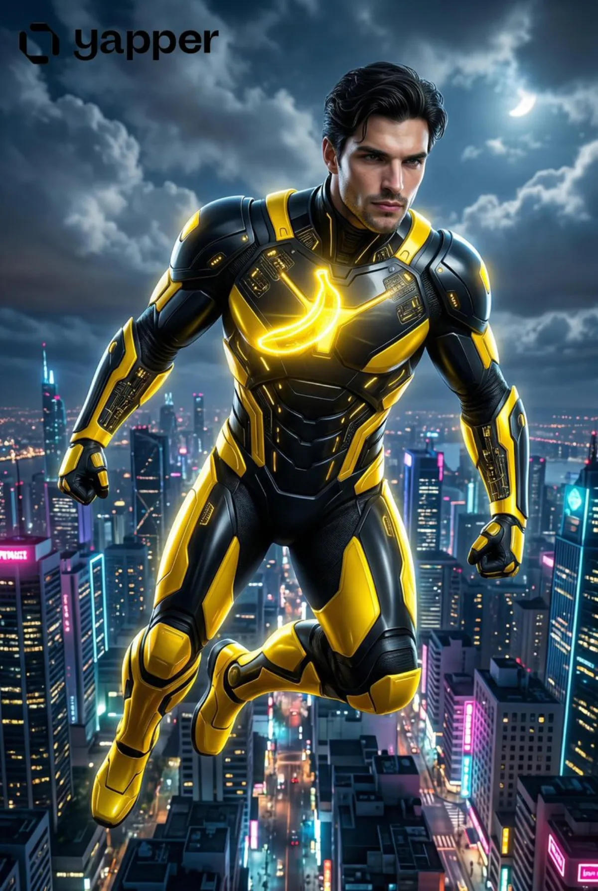 Futuristic Superhero Nano Banana: A Hero Take