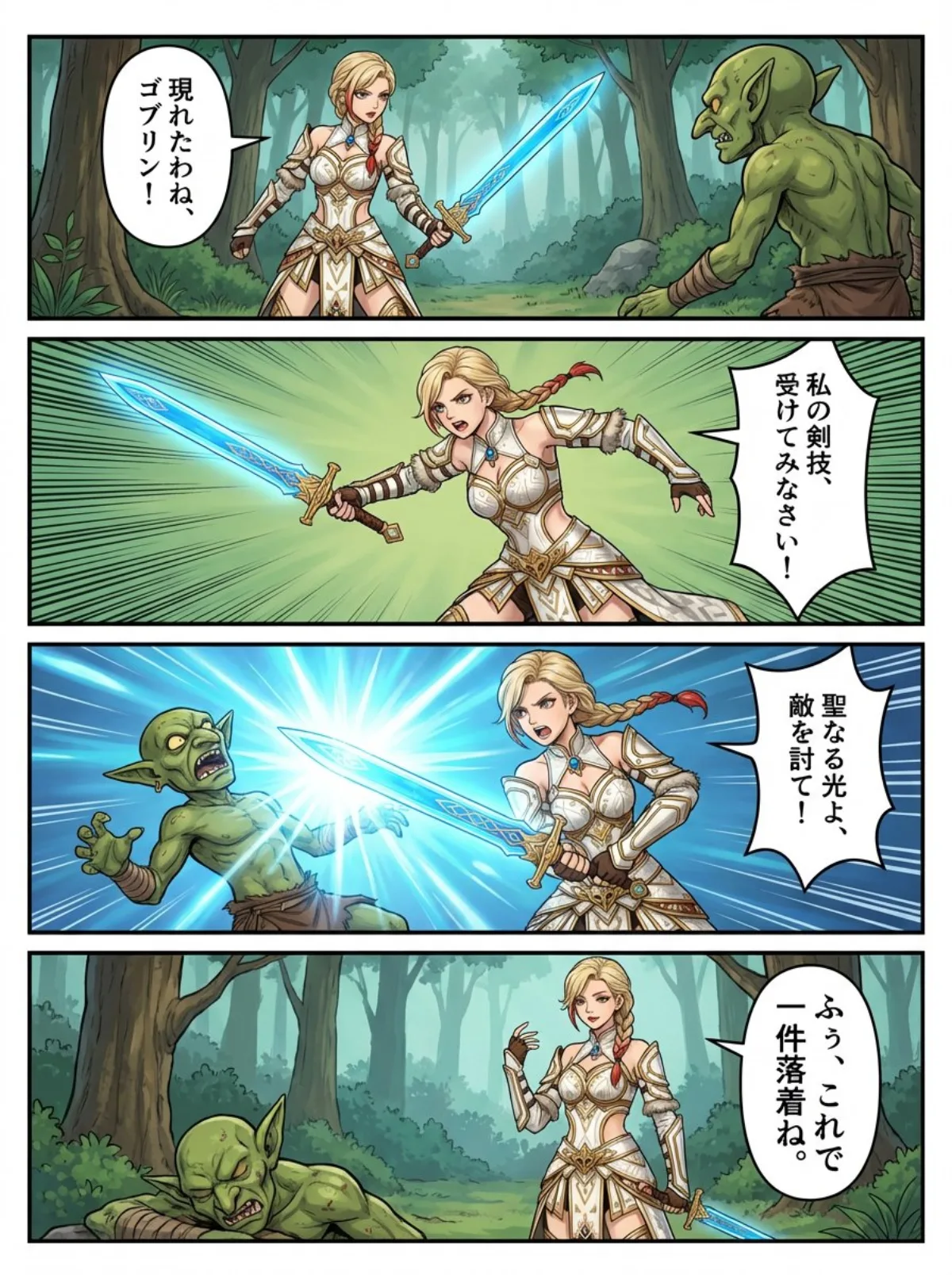 精修风原创角色安娜四格RPG漫画