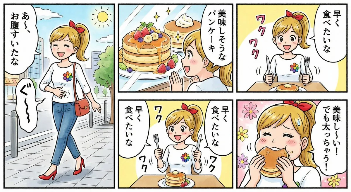 女人渴望松饼四格漫画