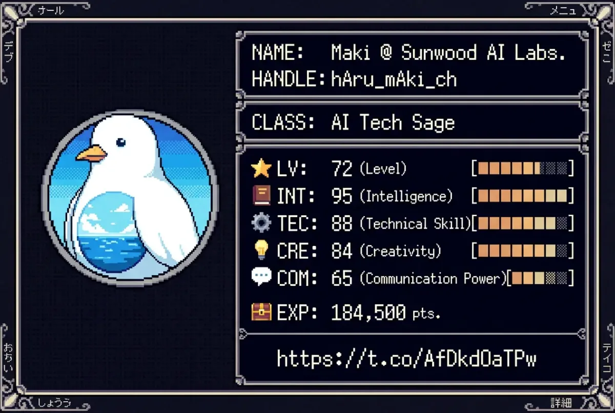 Hero RPG Character Status Screen Business Card