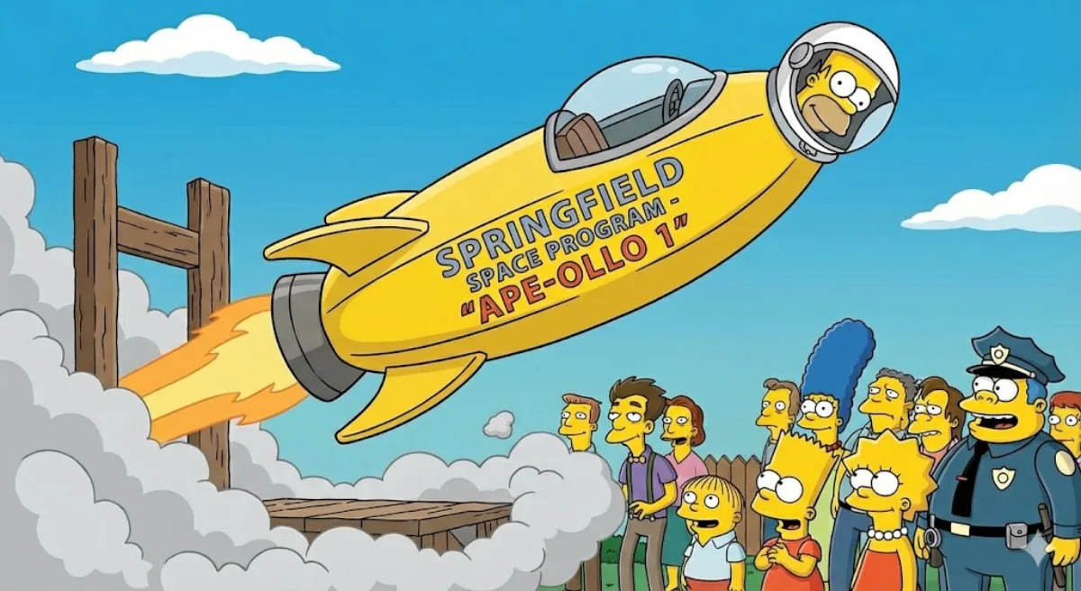 A Signature Rocket-banana Simpsons style prompt