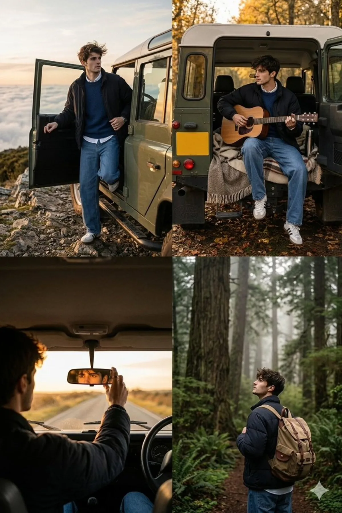 Cinematic Travel Lifestyle Collage with Consistent Character - Refined Style