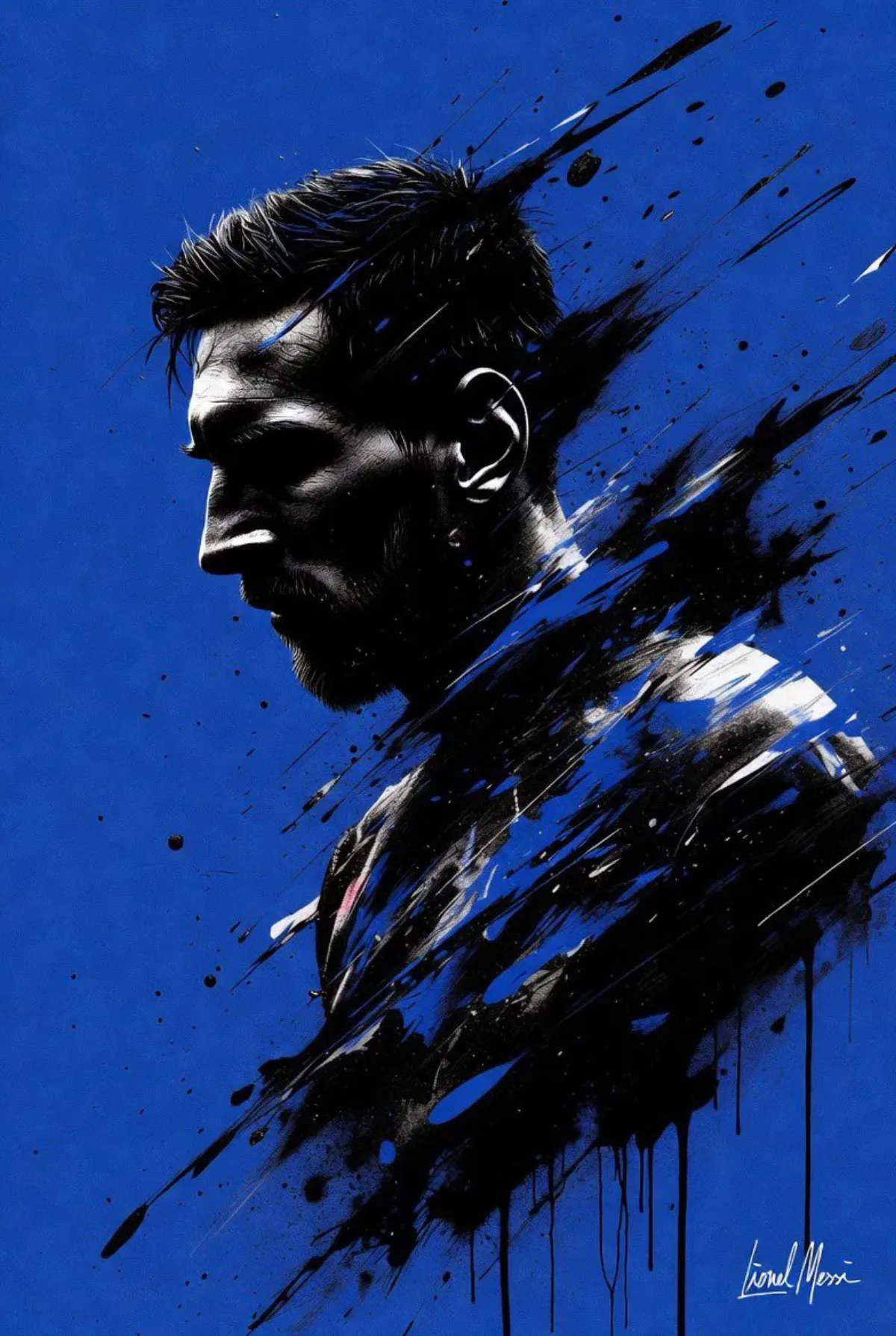 Curated Messi Shadow Portrait