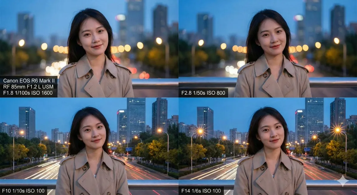 蓝调时刻光圈对比人像：进阶诠释