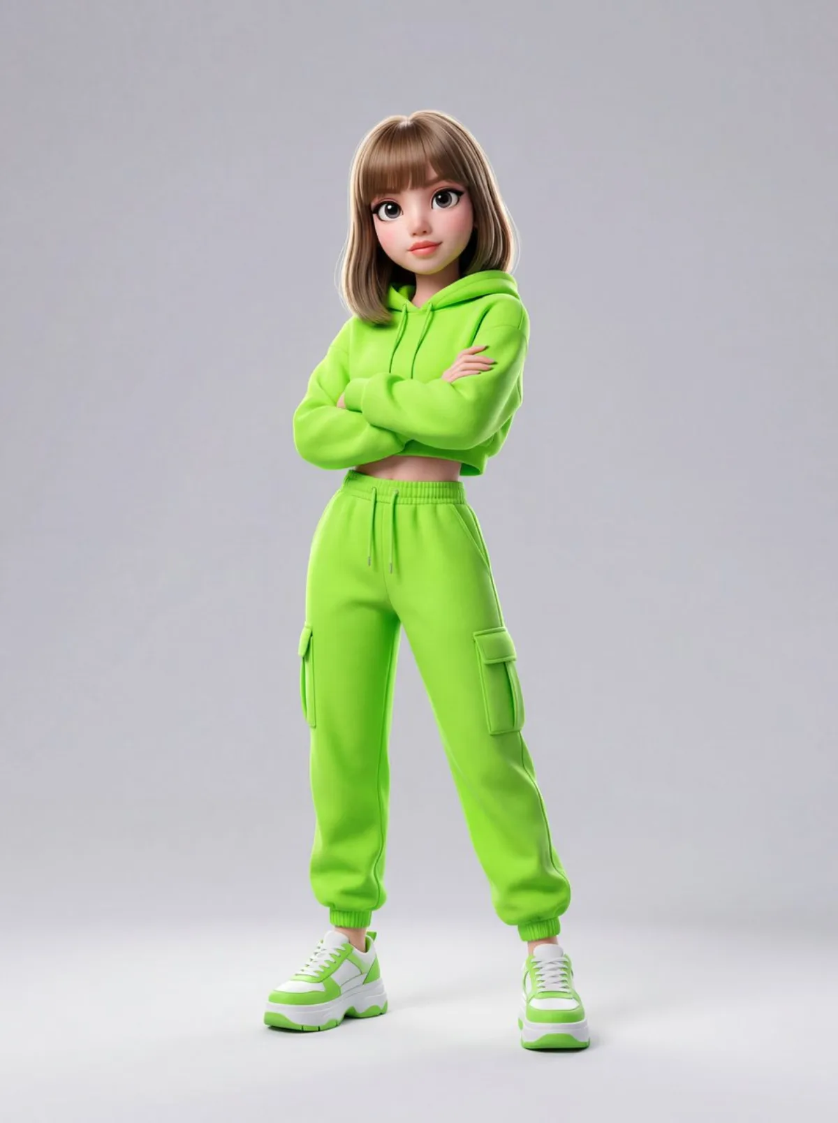 KPOP Idol in Disney-Pixar 3D Animation Style (Editorial)