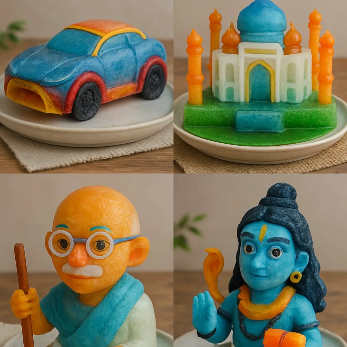 A Studio-Grade Colorful Handmade Sculptures