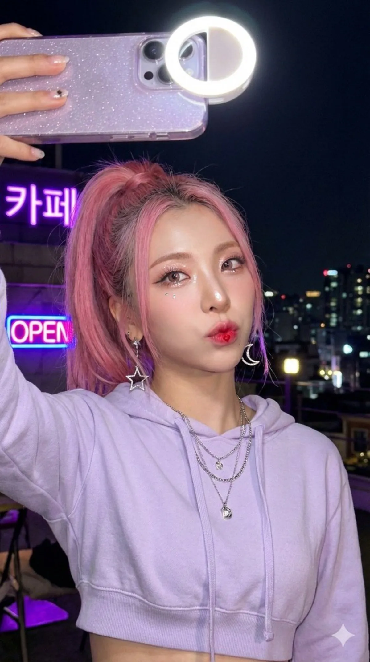 K-pop girl-group lead vocalist portrait JSON prompt (partial): A Crafted Take
