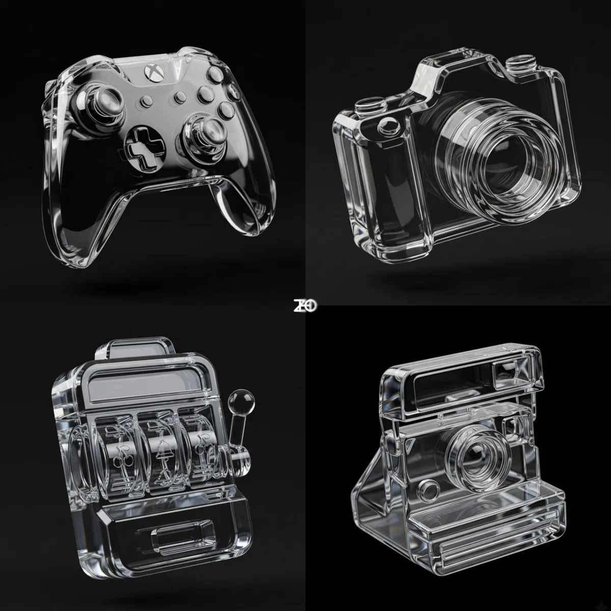 Transparent Glass Polaroid Camera
