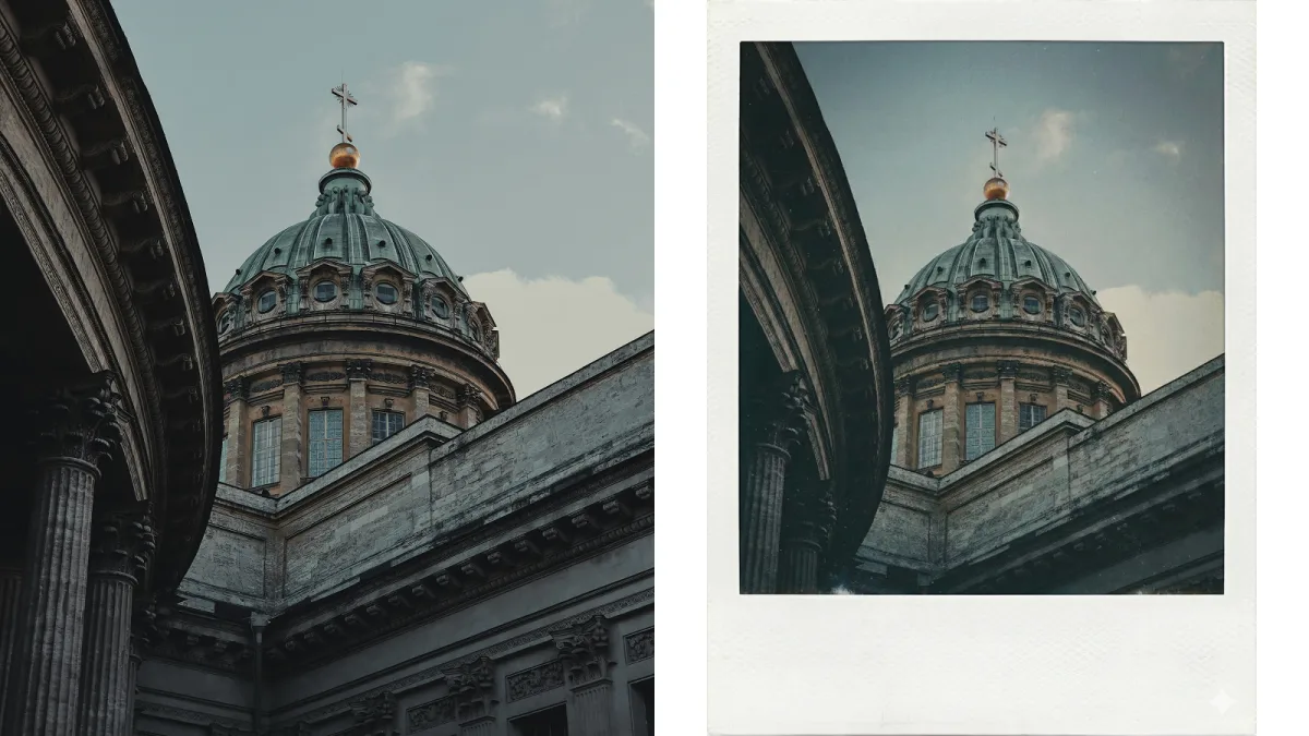 Transform this photo into a Polaroid style without text