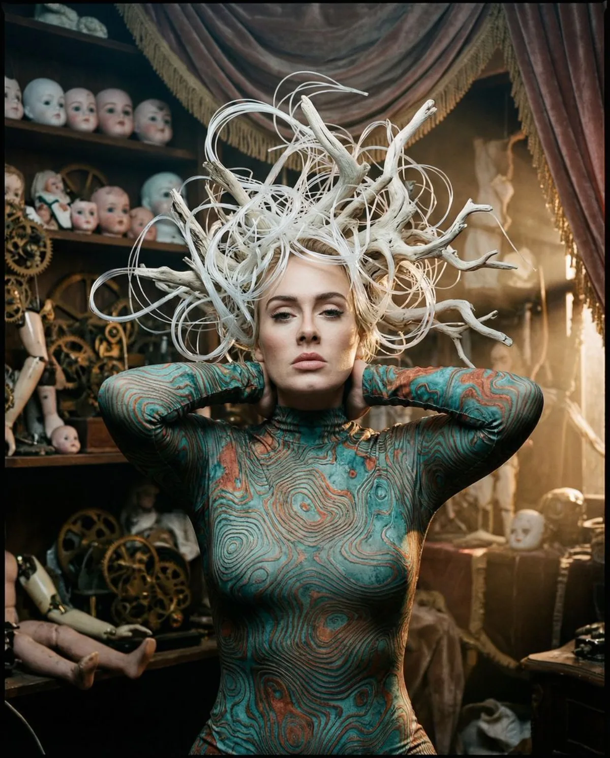 A Studio-Grade The Automaton's Reverie: Hyper-realistic Portrait