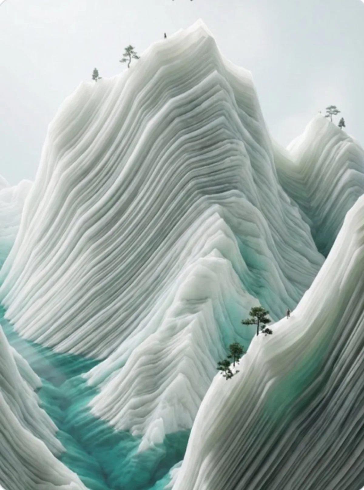 A Crafted Neo-Chinese Jade Mountain Range