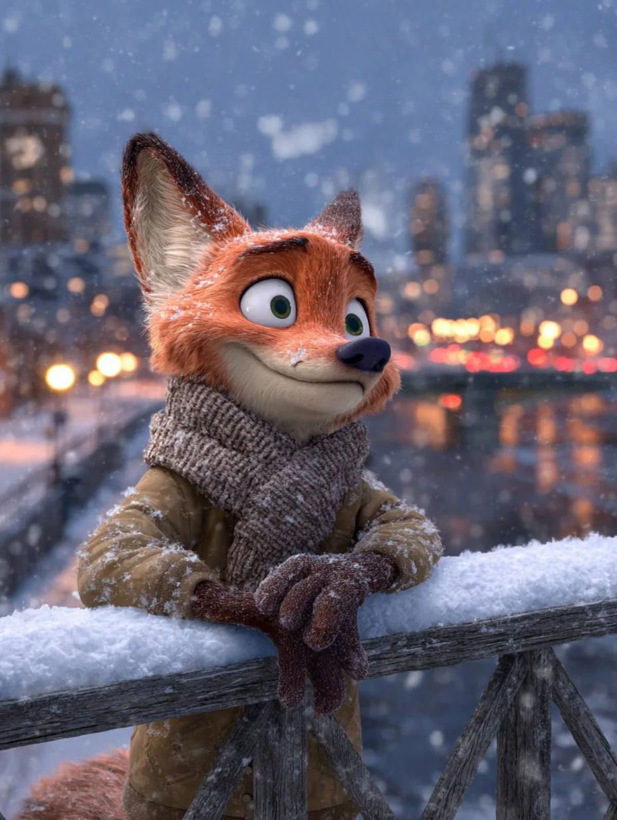 Fox In The Winter Twilight