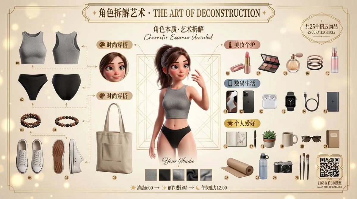 皮克斯角色拆解艺术海报