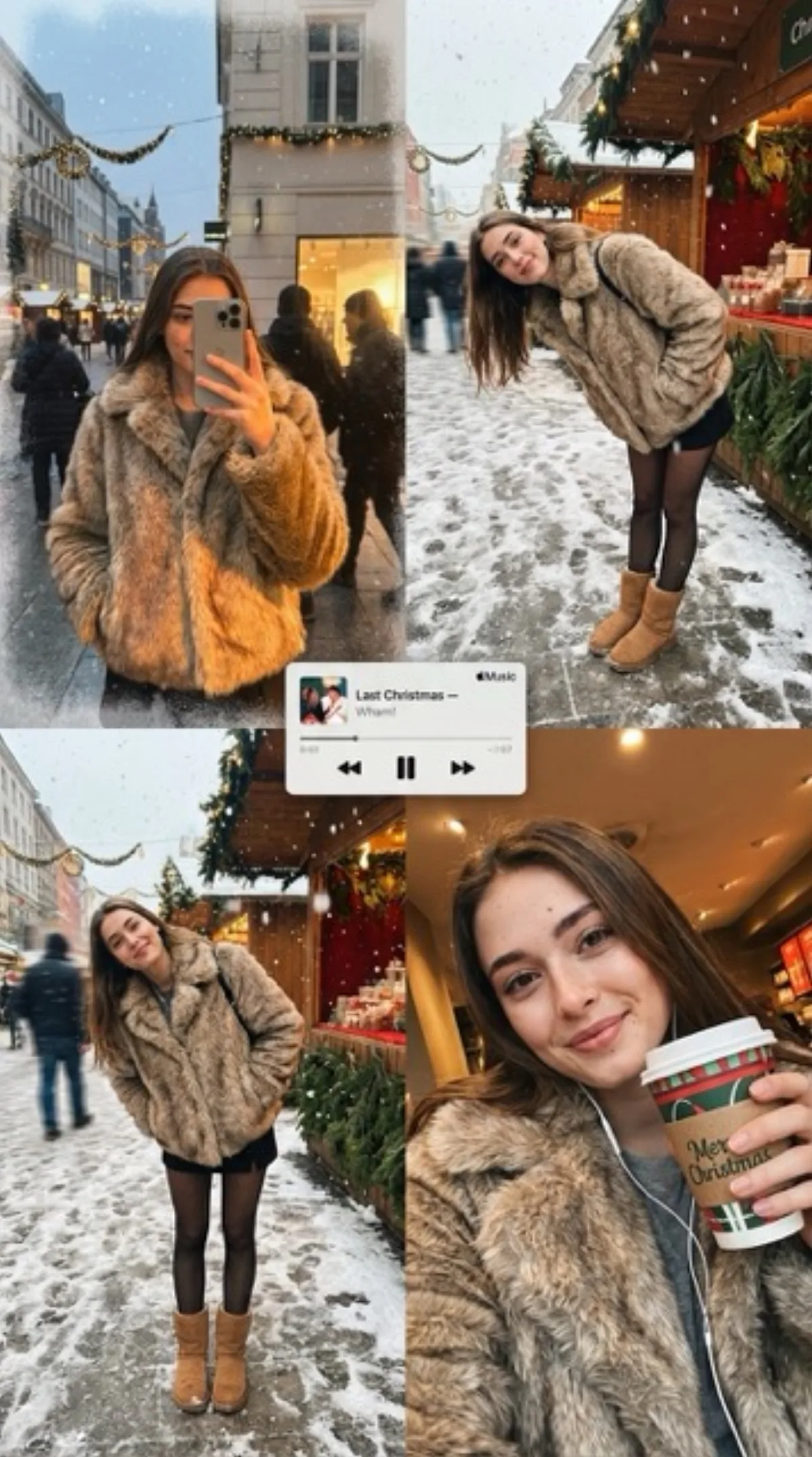 Winter Poster-Style Multi-Panel Collage with iPhone: A Crafted Take