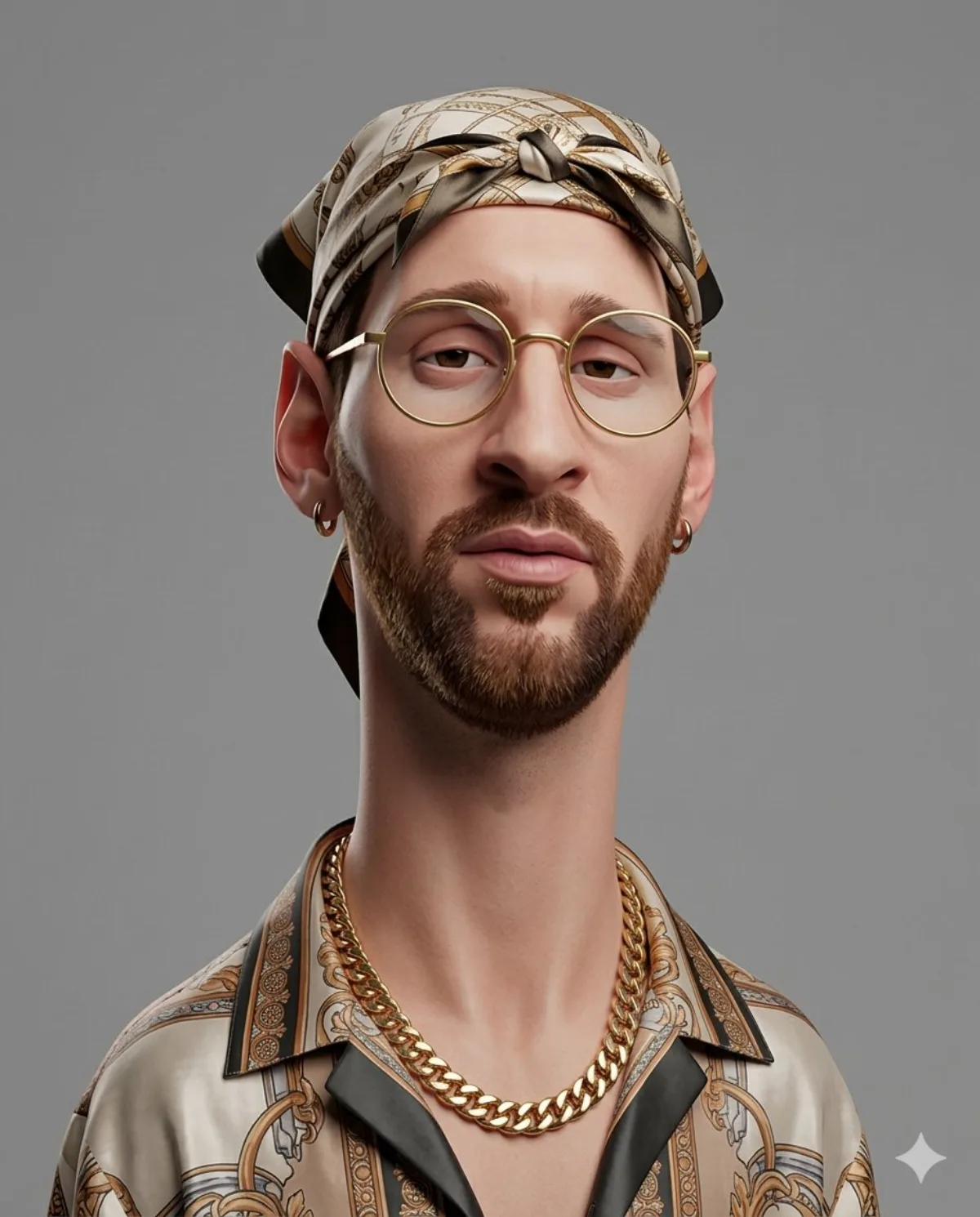 Exaggerated 3D Caricature Character Portrait (Modern)