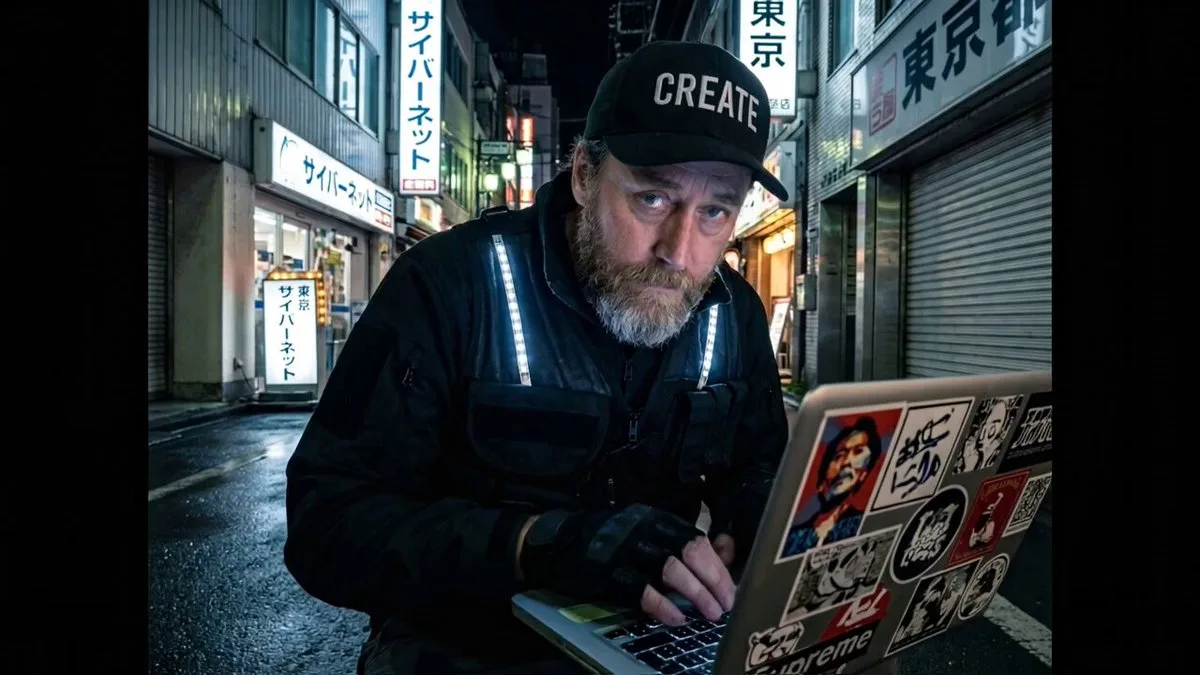 东京夜晚的赛博朋克黑客：高级感诠释