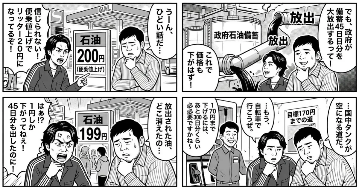 The Long Road to 170 Yen Gasoline Price Manga