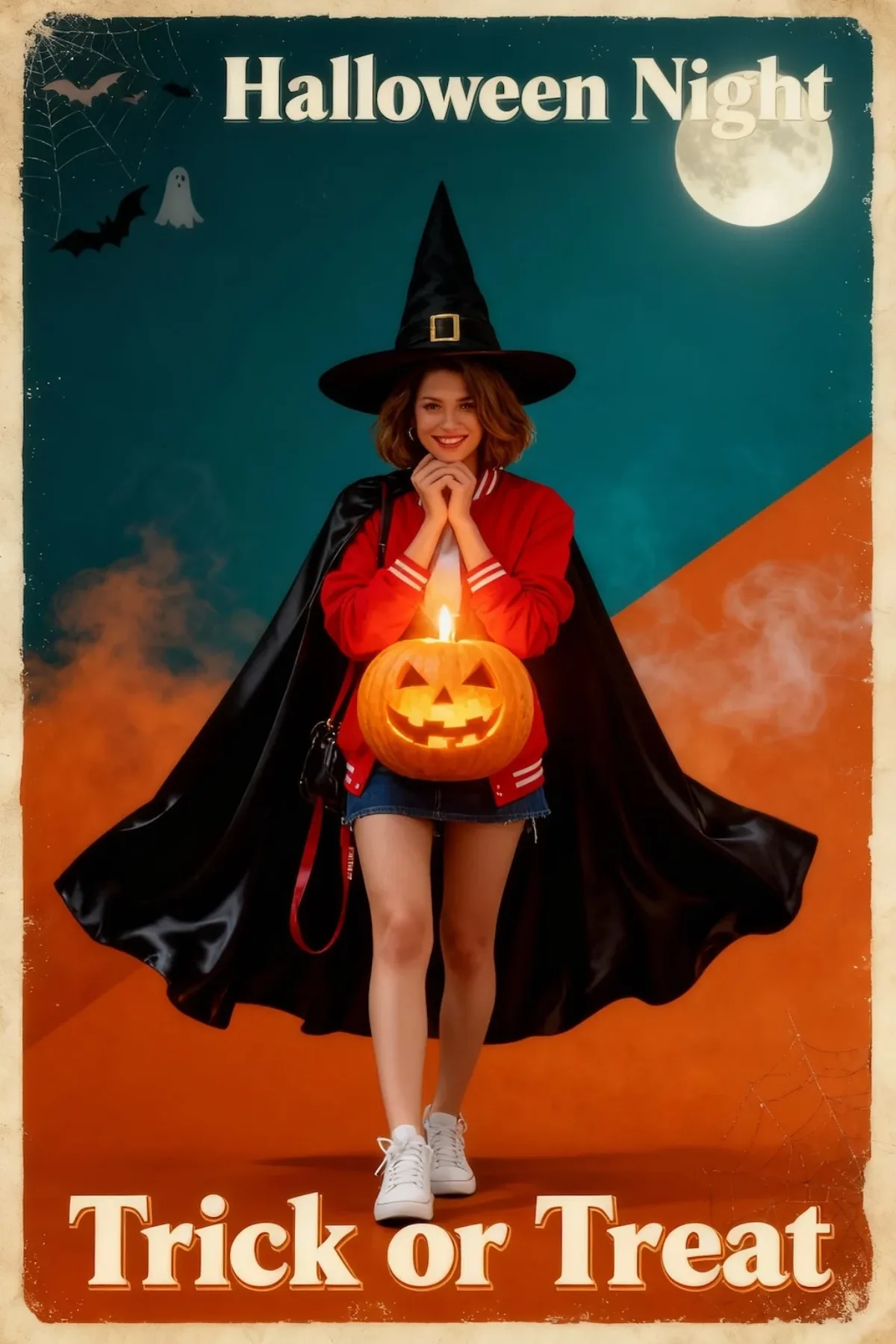 Modern Vintage Halloween Poster Transformation