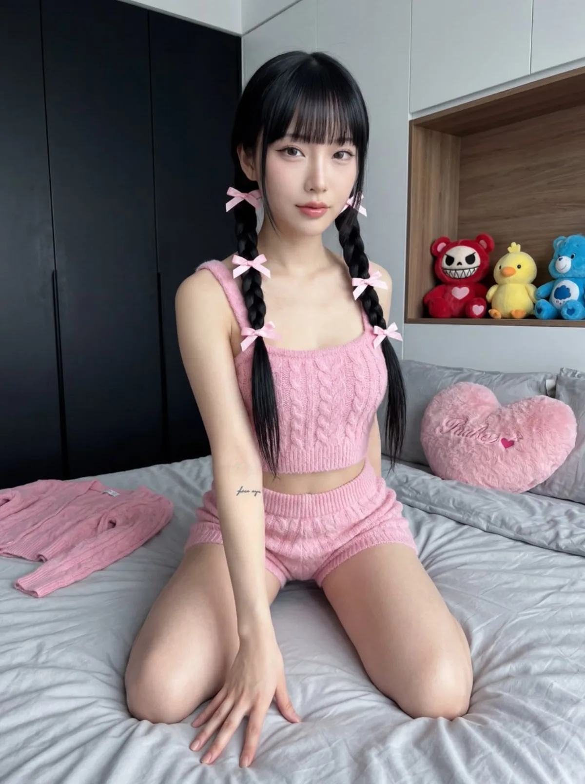 超写实现代卧室中的日本女性 · 匠心演绎