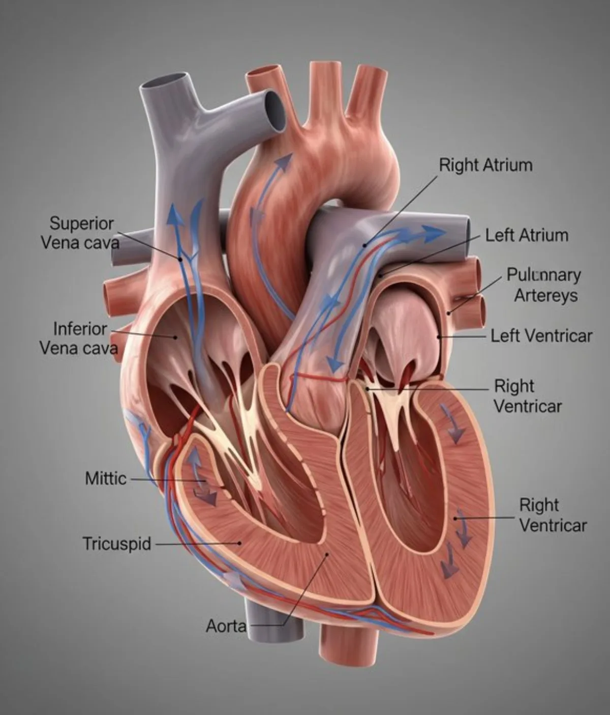 3D Human Heart Model For Academic Presentation