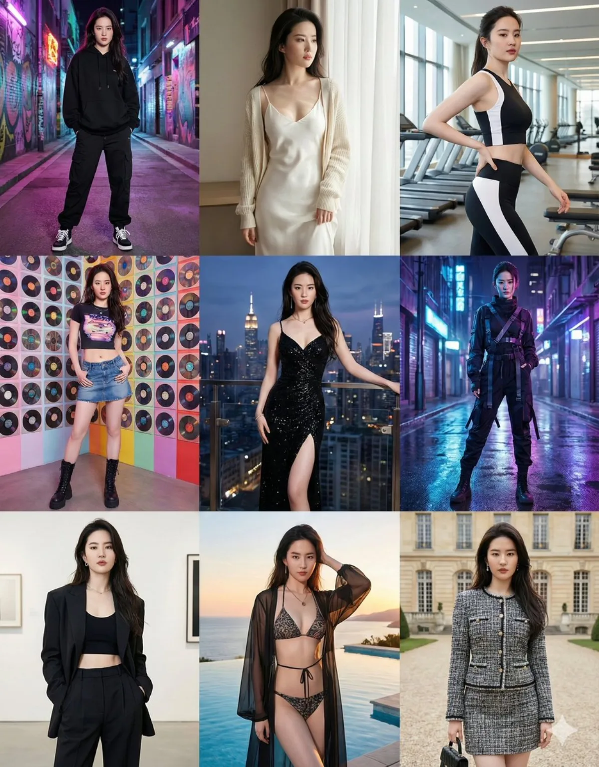 Nine Faces Style: Trendy Personality Collage