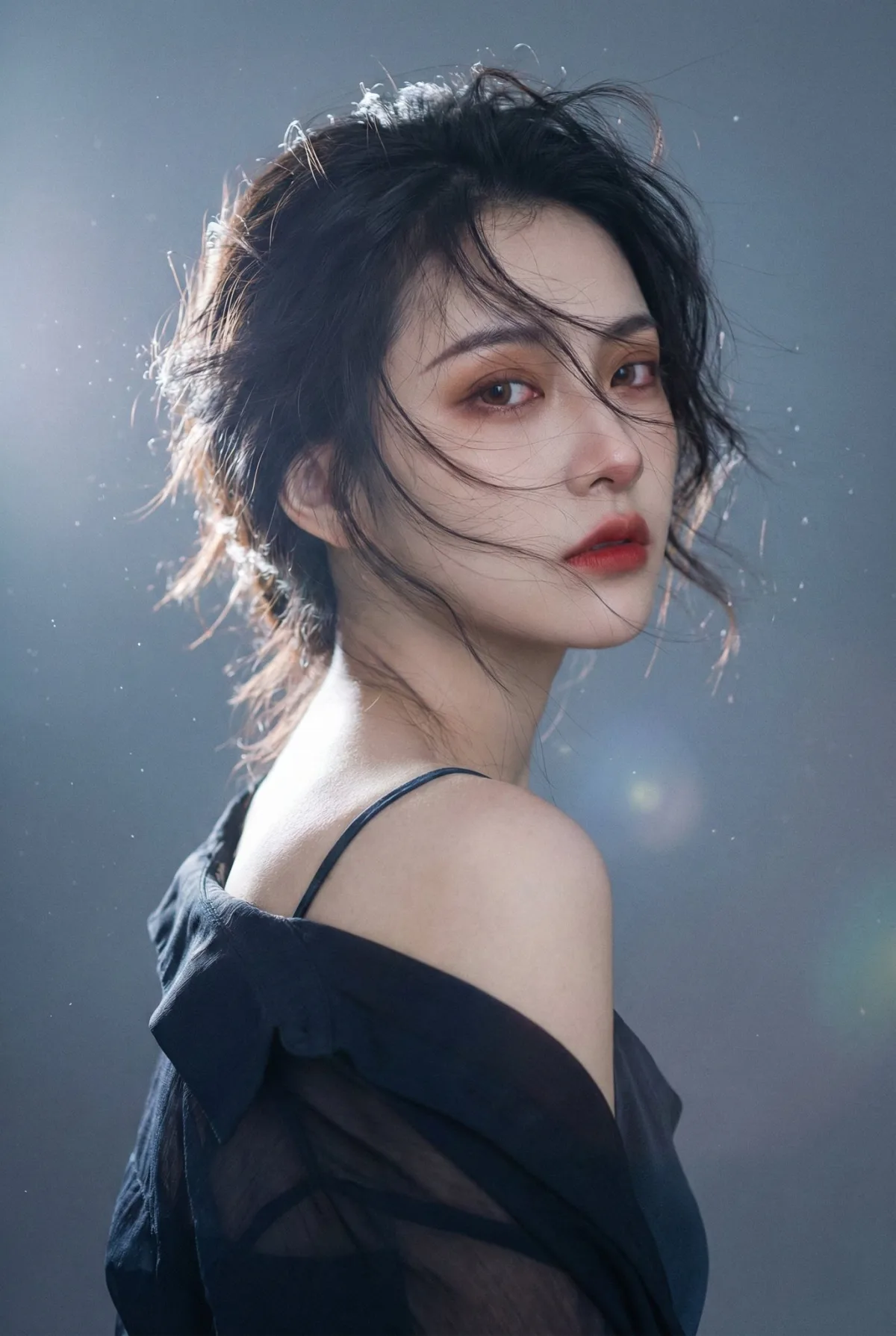 Cool-Tempered Girl Portrait (Studio-Grade)
