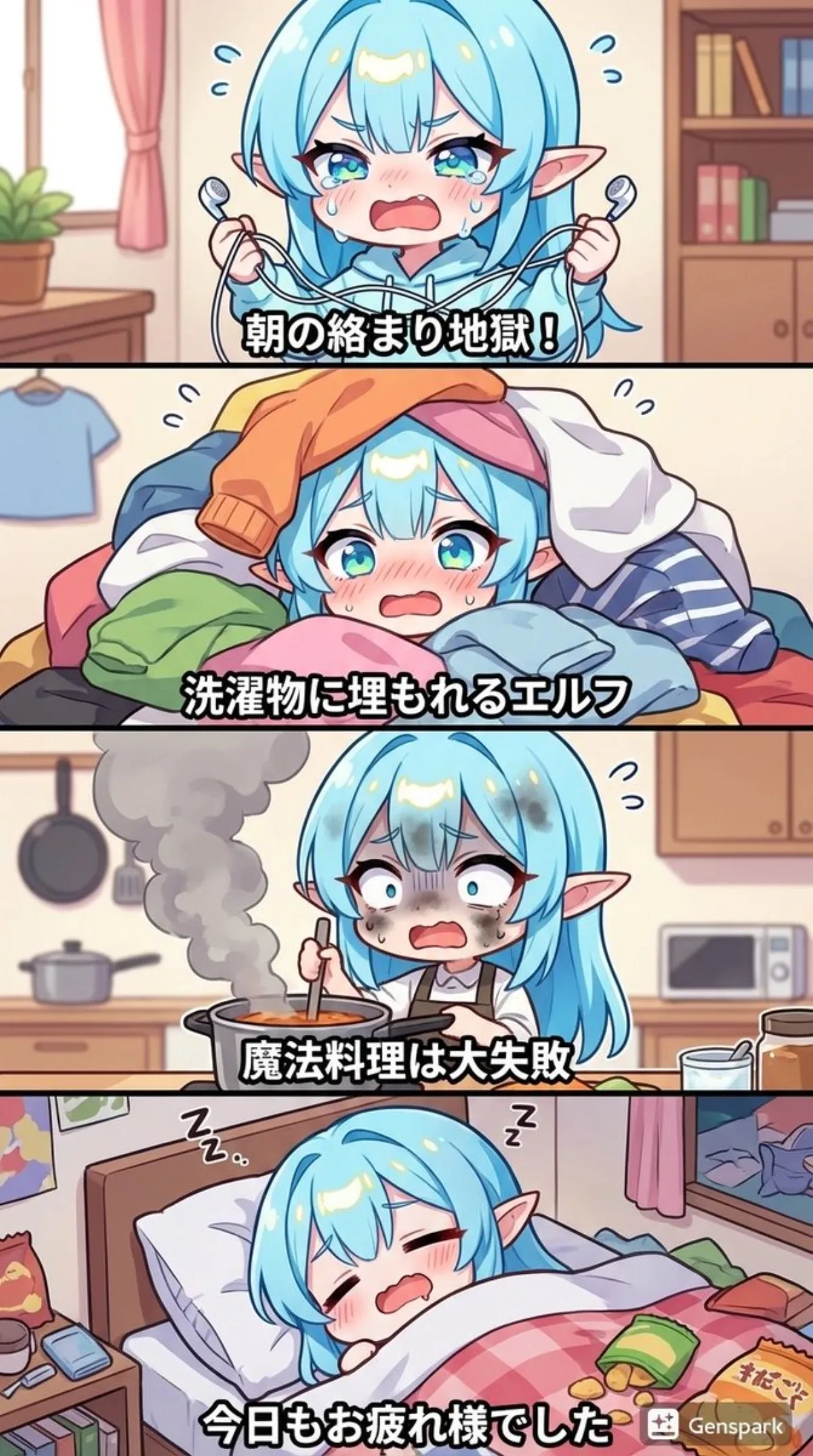 笨拙精灵的四格日常