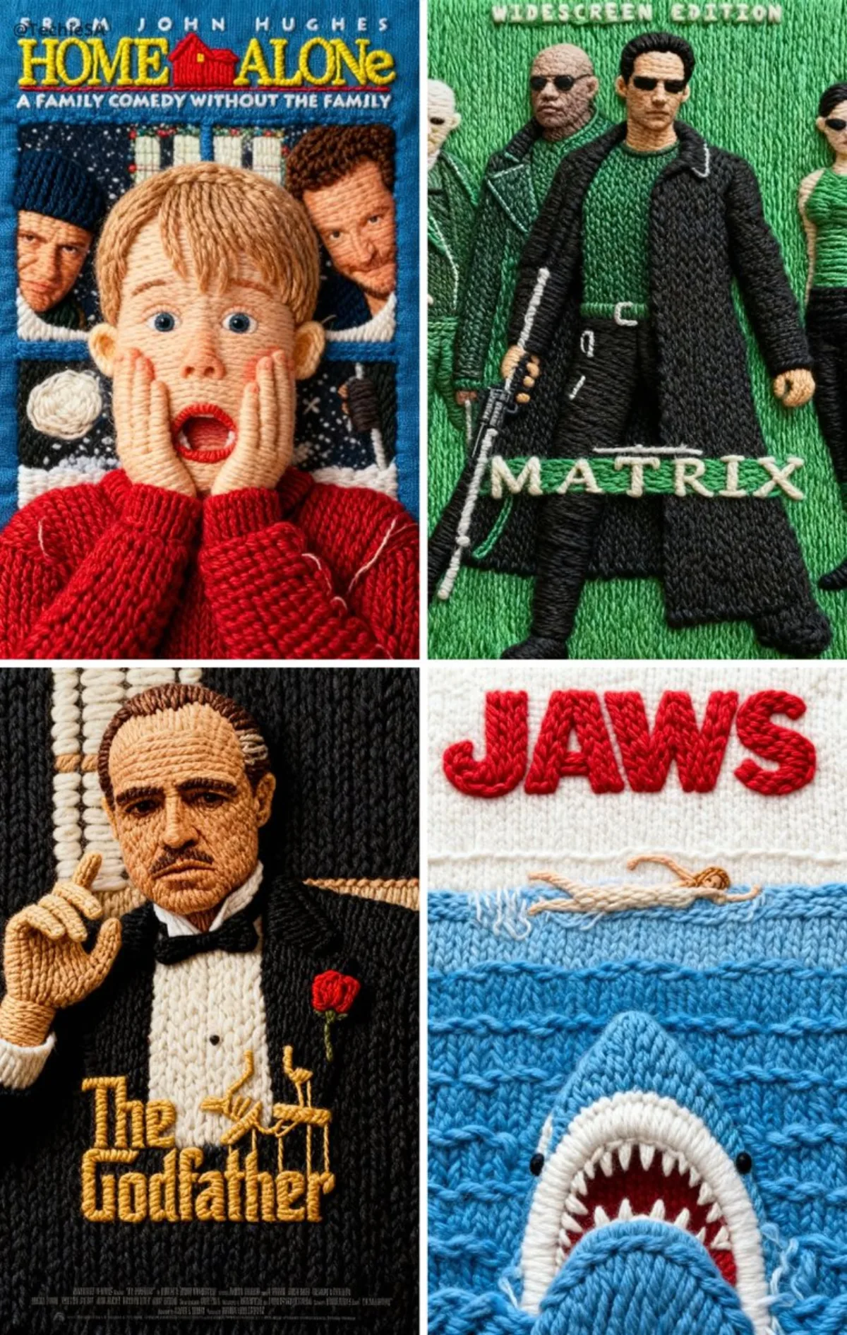 Knitted Movie Poster Art