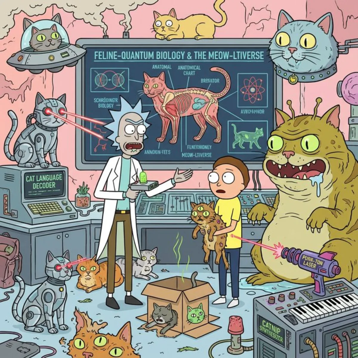 工作室级风rick and morty画风卡片