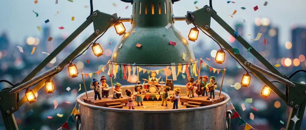 Tiny Festival On A Giant Object