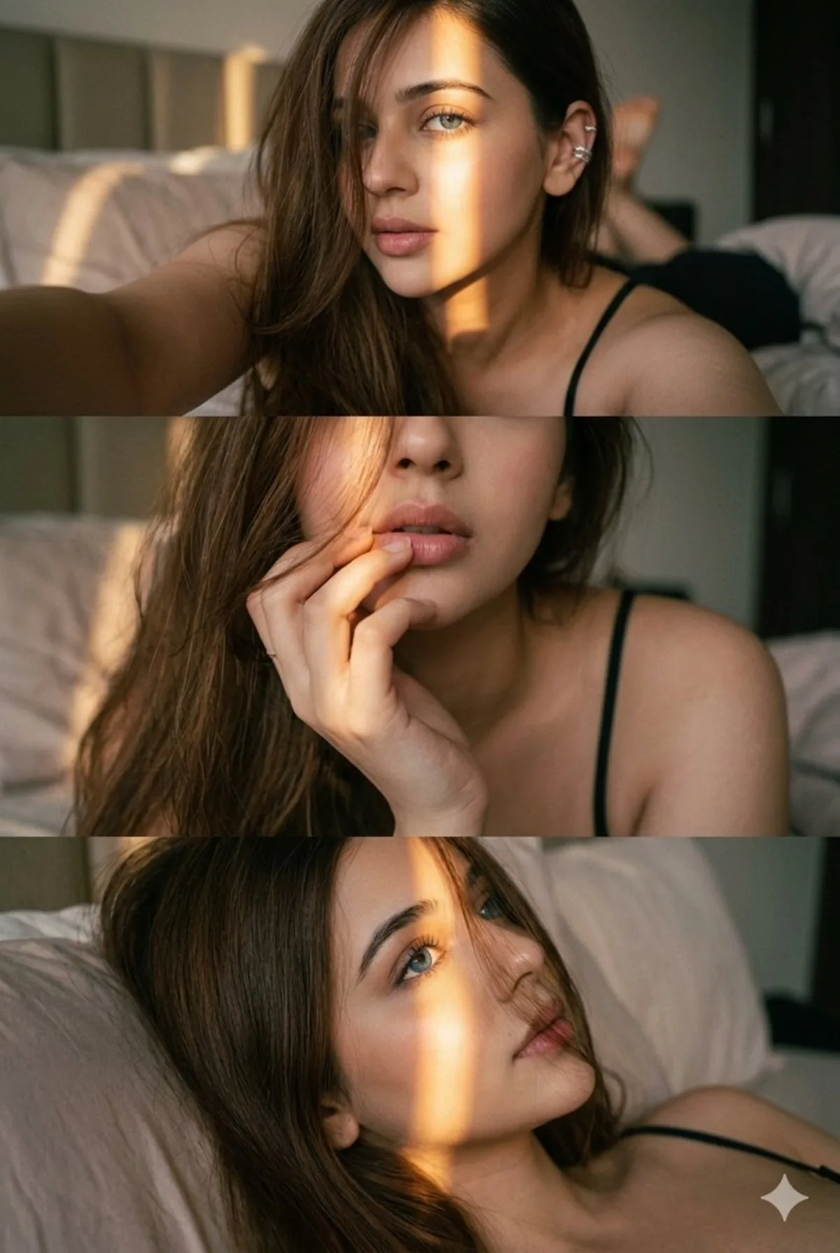 Triptych Portrait: Golden Hour Intimacy