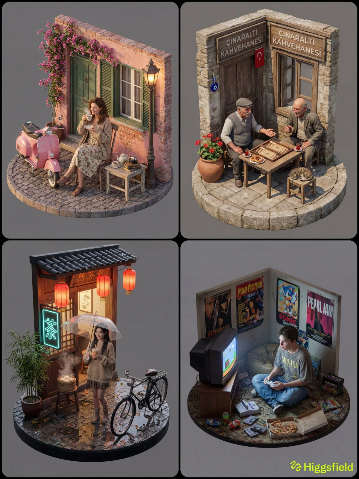 超写实3D等距视角场景