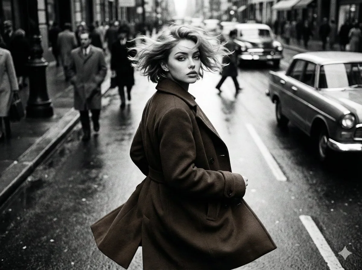 Urban Solo Gray-Haired Woman: A Editorial Take