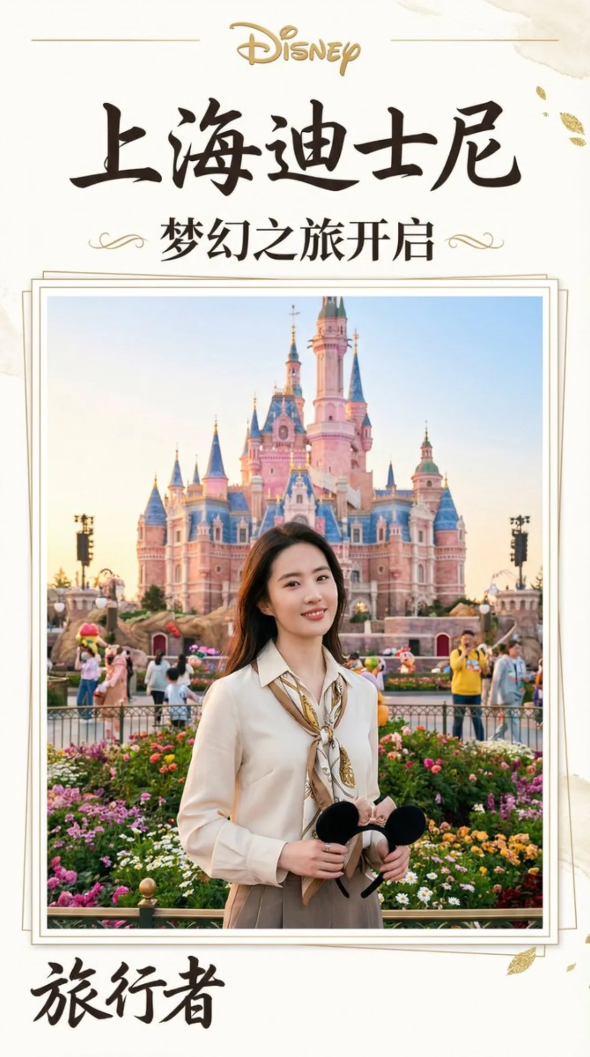 A Hero Shanghai Disneyland Adventure Character and Scenery Fusion