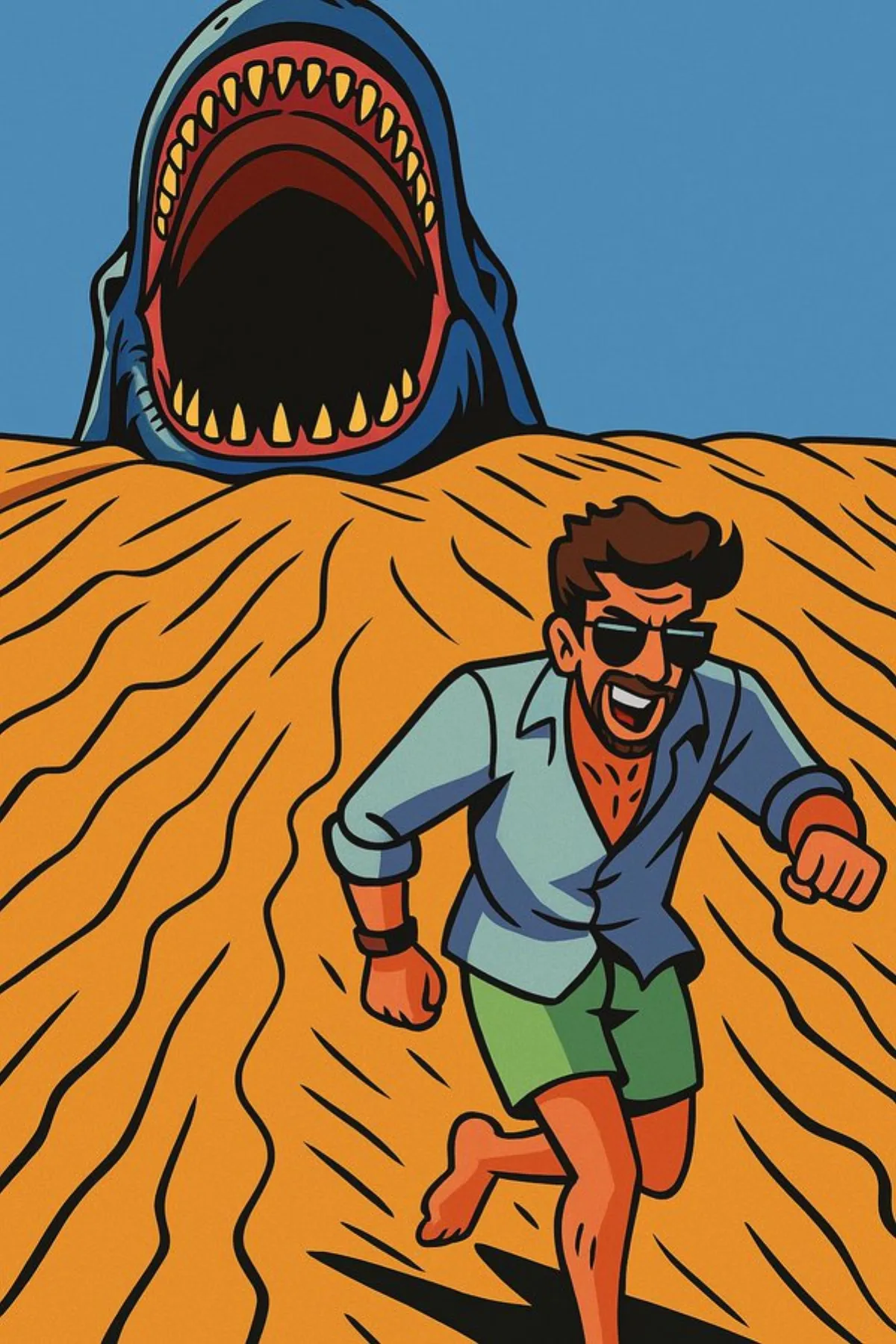 1990s American Cartoon Stop-Motion Style Illustration - Curated Style