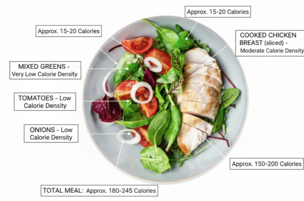 Annotated Meal With Food Names And Calories