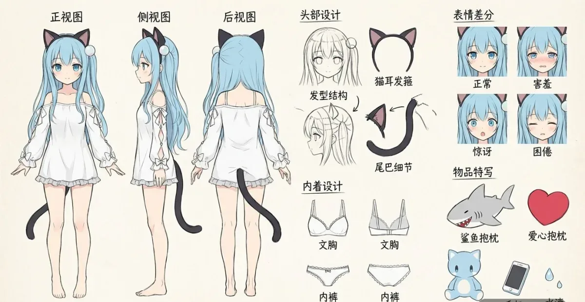 Character A Pose Design