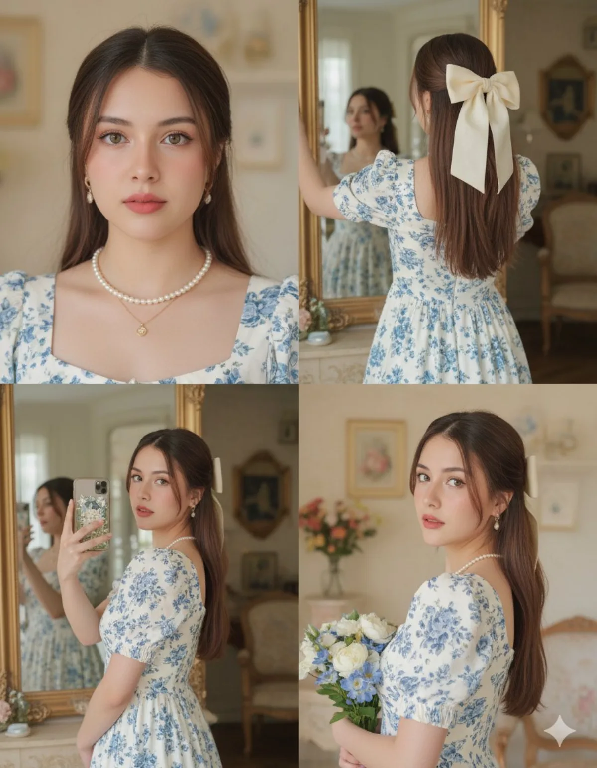 Vintage Romantic Portrait Collage
