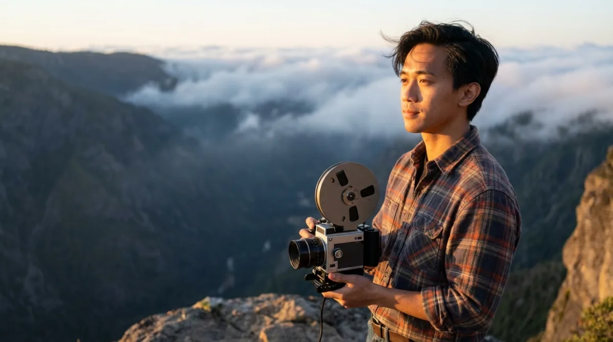 Cliff Edge Sunrise Portrait